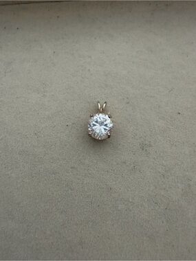Brilliant White Solitaire Pendant Necklace